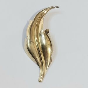 Sterling By Jordan Vintage Womens Brooch Leaf Pin